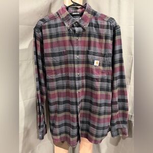 SOLD Carhartt Relaxed Fit Button Up Shirt Size Medium